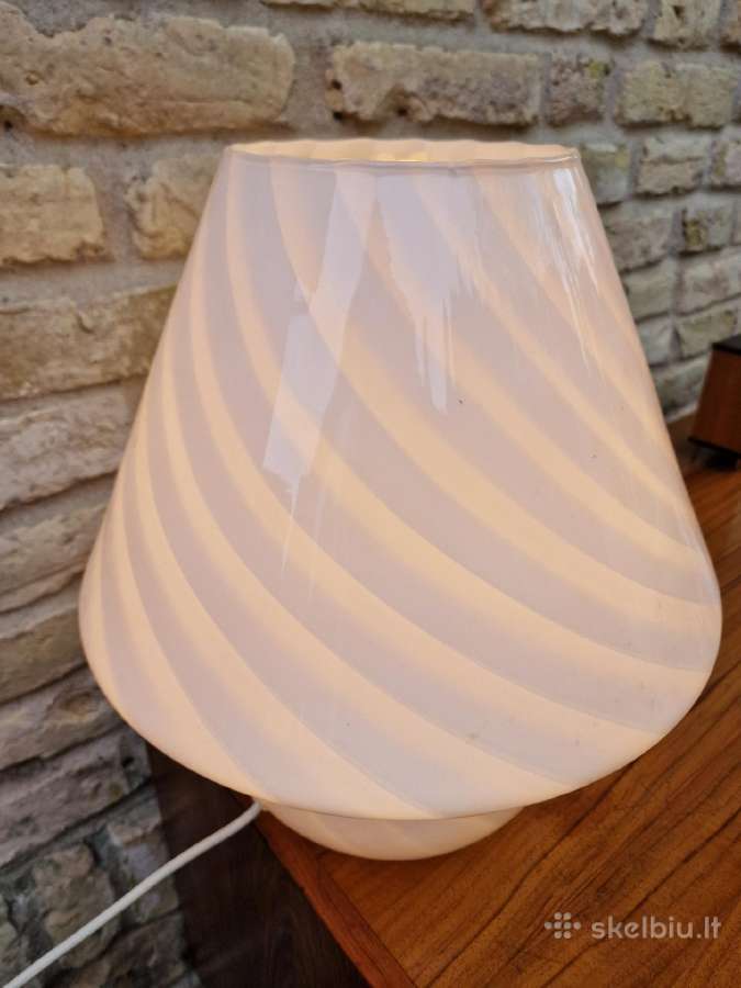 Vintažinis mid century Murano stalo lempa - nuotraukos Nr. 6