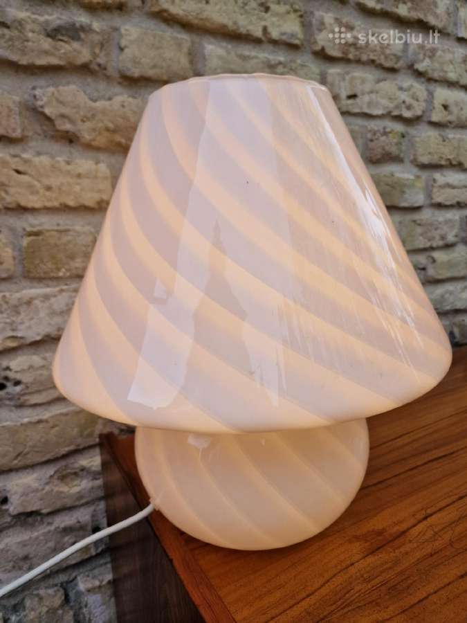Vintažinis mid century Murano stalo lempa - nuotraukos Nr. 8