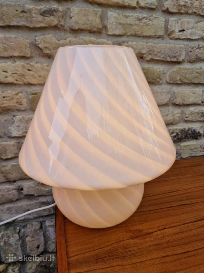 Vintažinis mid century Murano stalo lempa - nuotraukos Nr. 10