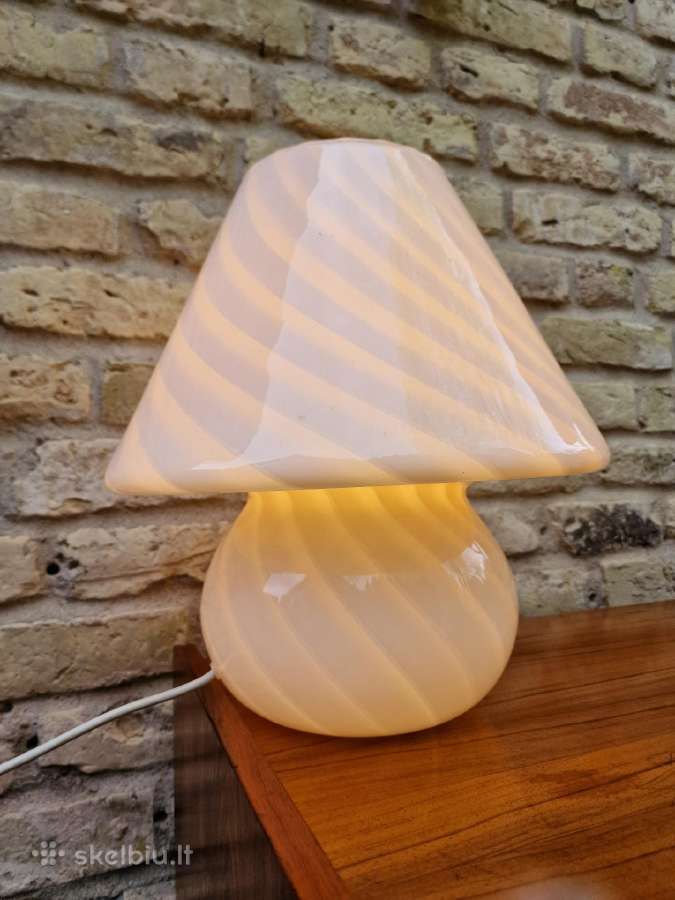 Vintažinis mid century Murano stalo lempa - nuotraukos Nr. 11