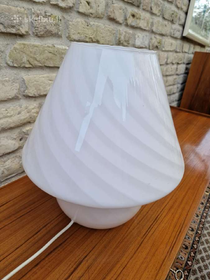Vintažinis mid century Murano stalo lempa - nuotraukos Nr. 14