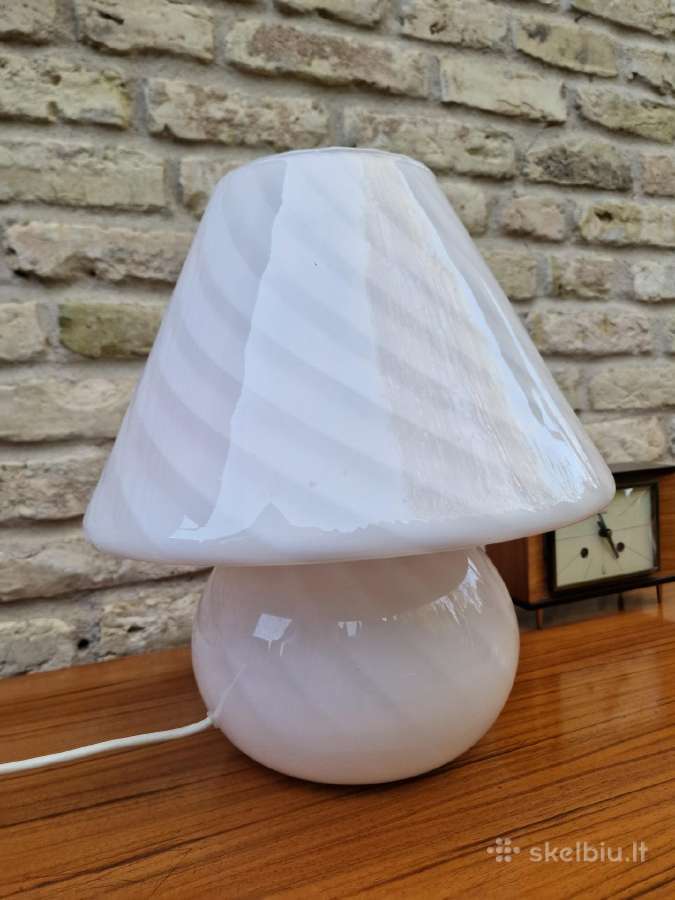 Vintažinis mid century Murano stalo lempa - nuotraukos Nr. 16