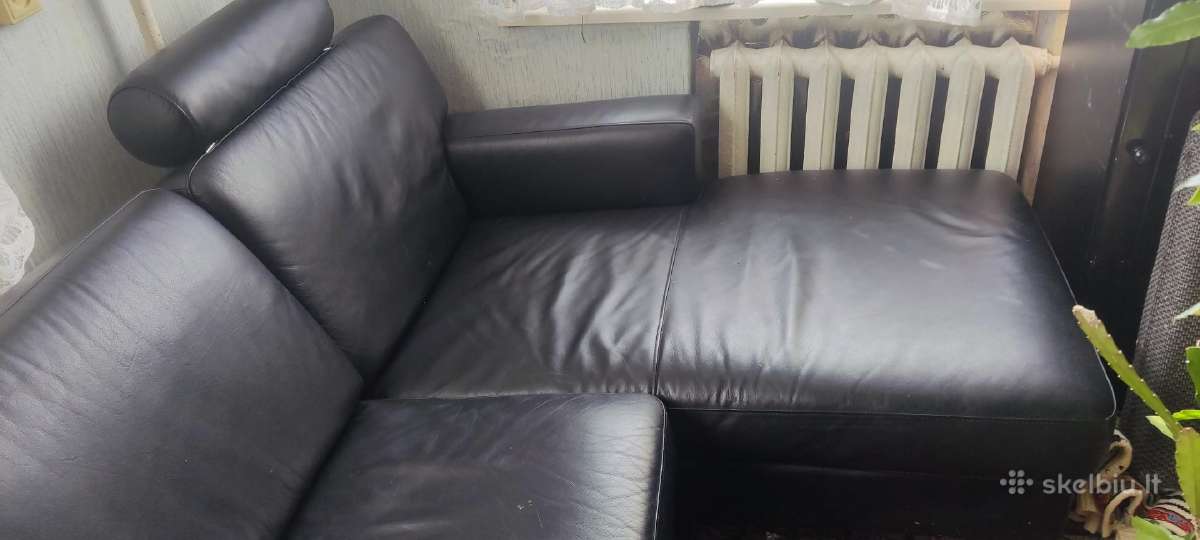 Natūralios odos sofa - nuotraukos Nr. 2
