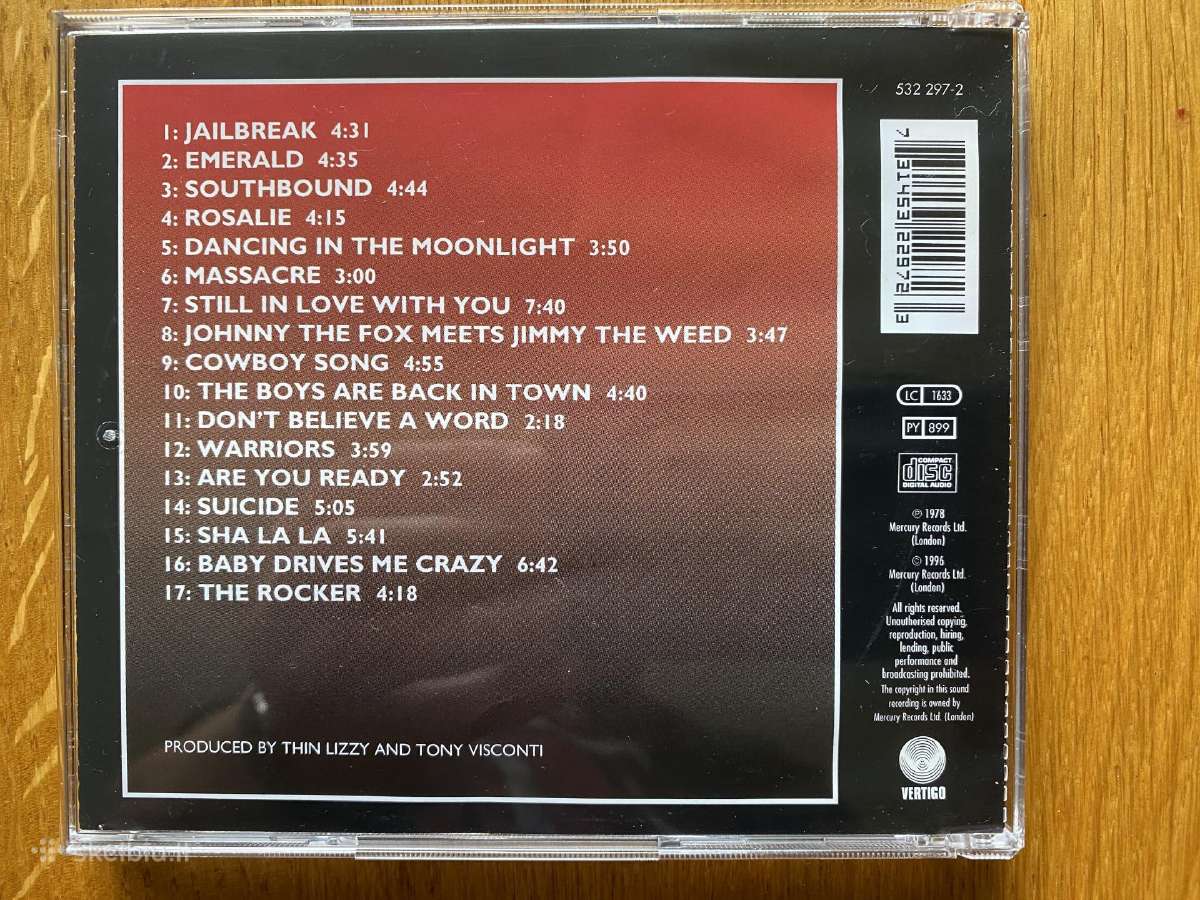 Originalus Thin Lizzy – Live And Dangerous CD - nuotraukos Nr. 3