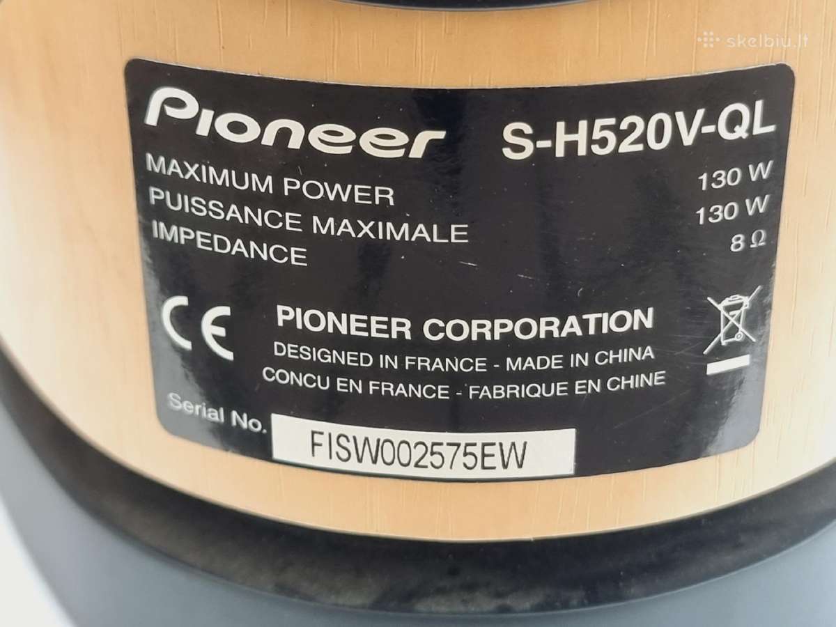 Kolonėlės Pioneer S-h520v-qlu - nuotraukos Nr. 11