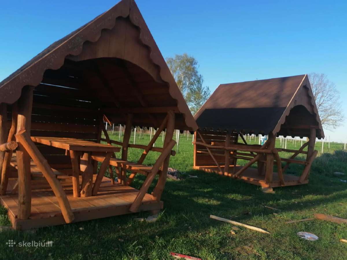 Ąžuolo rąstelių pavėsinė - nuotraukos Nr. 13