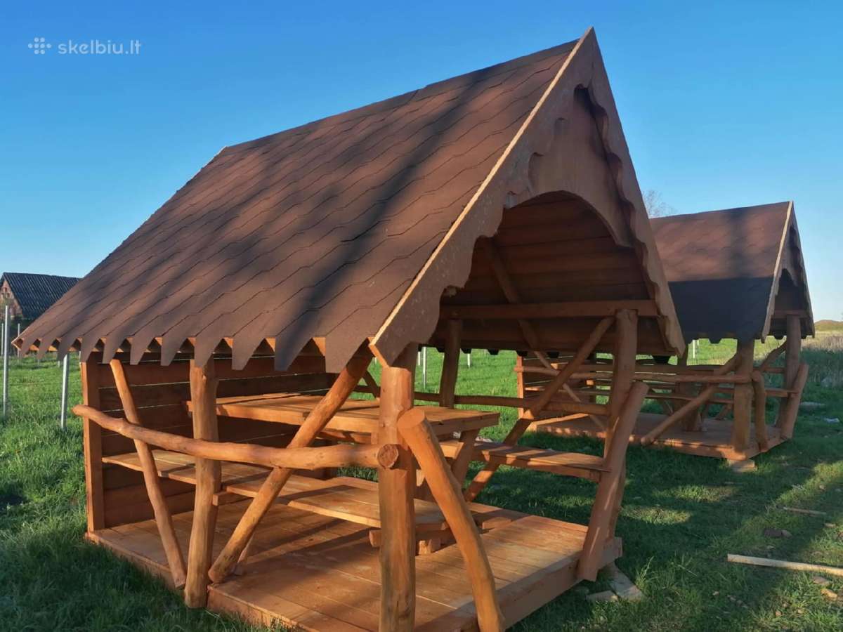 Ąžuolo rąstelių pavėsinė - nuotraukos Nr. 10
