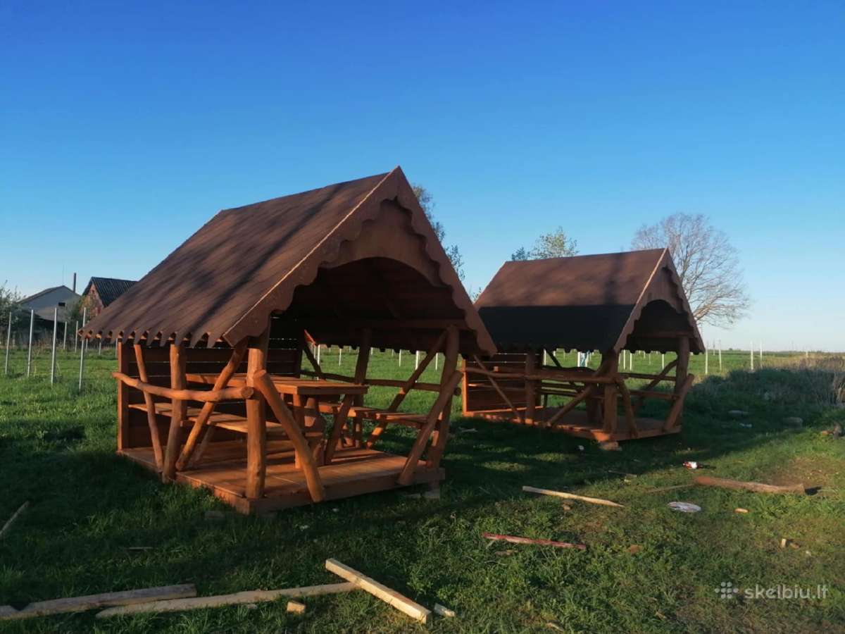 Ąžuolo rąstelių pavėsinė - nuotraukos Nr. 12