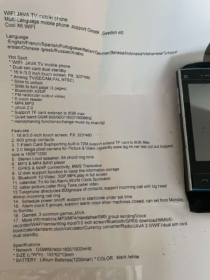 Mobilusis telefonas smartfonas M009 - nuotraukos Nr. 11
