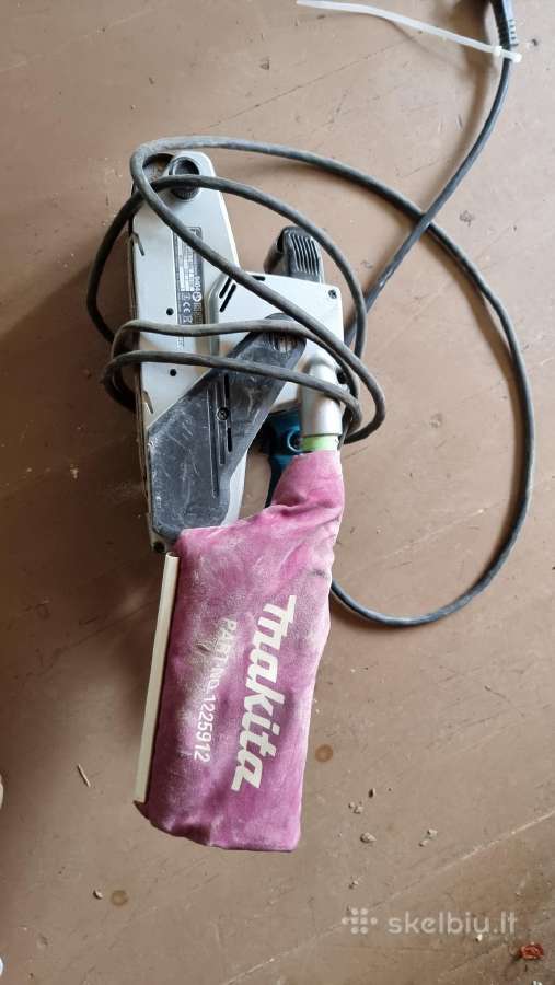 Elektrinis rankinis juostin slifuoklis makita 9404 - nuotraukos Nr. 3