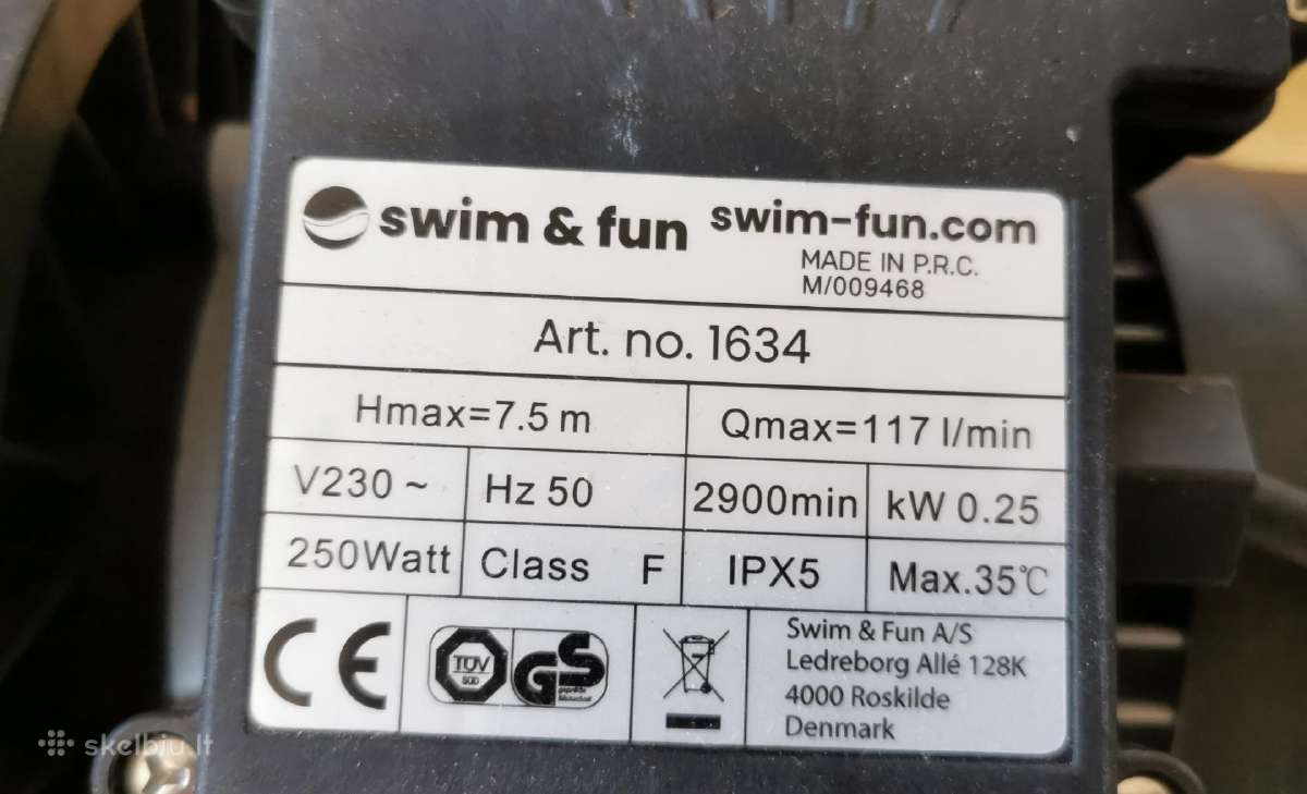 Cirkuliacin siurblys baseinui ar kubilui swim&fun - nuotraukos Nr. 5