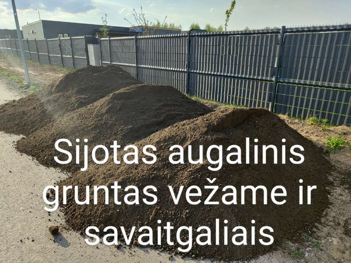 Smėlis, žvyras, skalda, žvirdždas, juodžemis
