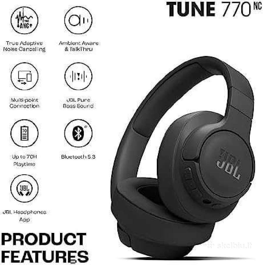 Parduodu naujas belaides ausynes Jbl Tune 770nc - nuotraukos Nr. 3