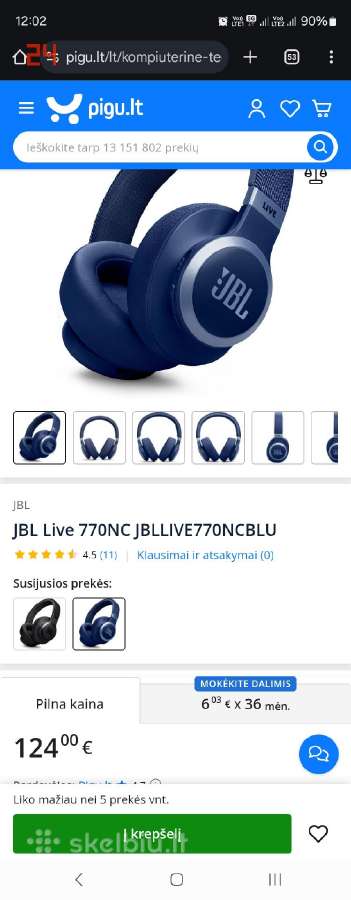 Parduodu naujas belaides ausynes Jbl Tune 770nc - nuotraukos Nr. 4