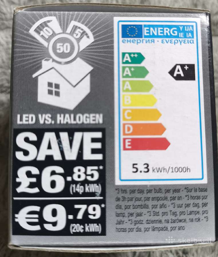 LED lemputes 5.3w Gu10, liko 8 nepanaudotos. - nuotraukos Nr. 2