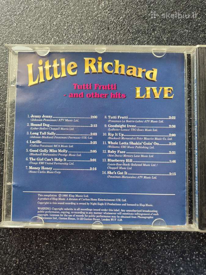 Little Richard "Live" kompaktinis diskas - nuotraukos Nr. 6
