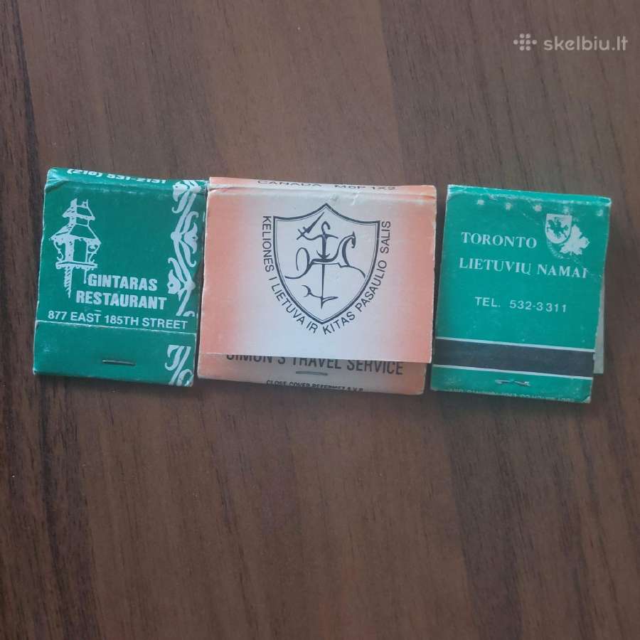 Kanadietiški degtukai su lietuviška reklama - nuotraukos Nr. 2