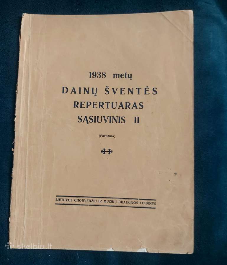1938m.,dainų šventės repertuaras"