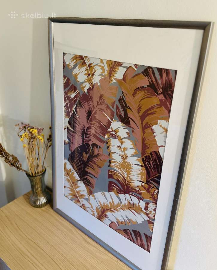 Floristinis paveikslas printas (61x91) su rėmu - nuotraukos Nr. 3