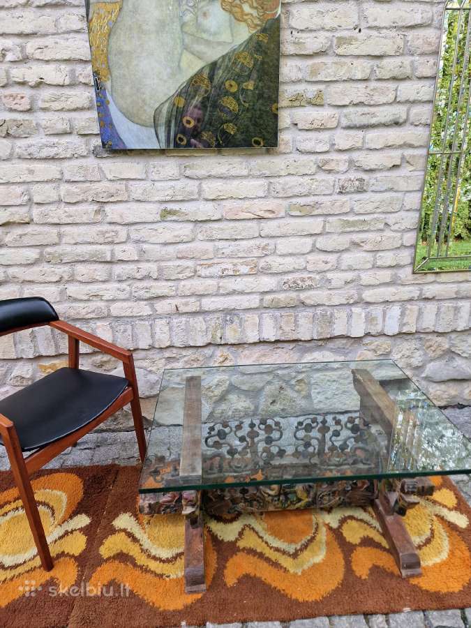 Antikvarinis Sicilijos tautodailės kavos staliukas - nuotraukos Nr. 3