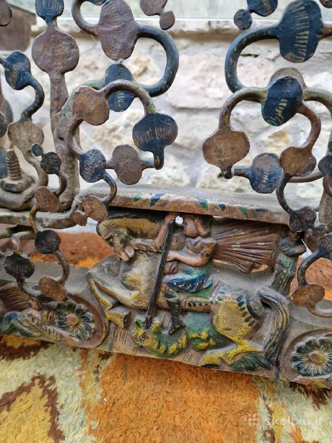 Antikvarinis Sicilijos tautodailės kavos staliukas - nuotraukos Nr. 13