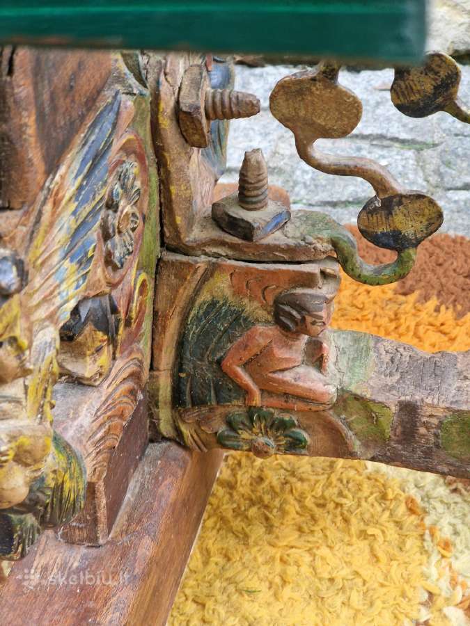 Antikvarinis Sicilijos tautodailės kavos staliukas - nuotraukos Nr. 22