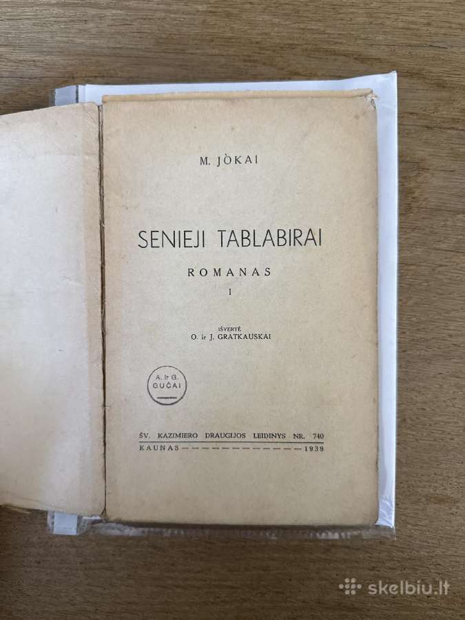 Senieji tablabirai romanas Id. 1939 m - nuotraukos Nr. 2
