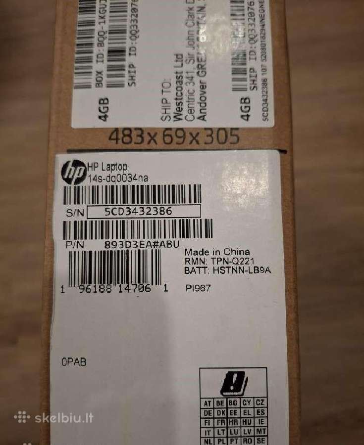 Hp 14s-dq0012na / 14a-nf0002na / 14s-dq5018na - nuotraukos Nr. 7