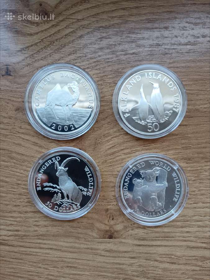 Retos sidabrinės monetos