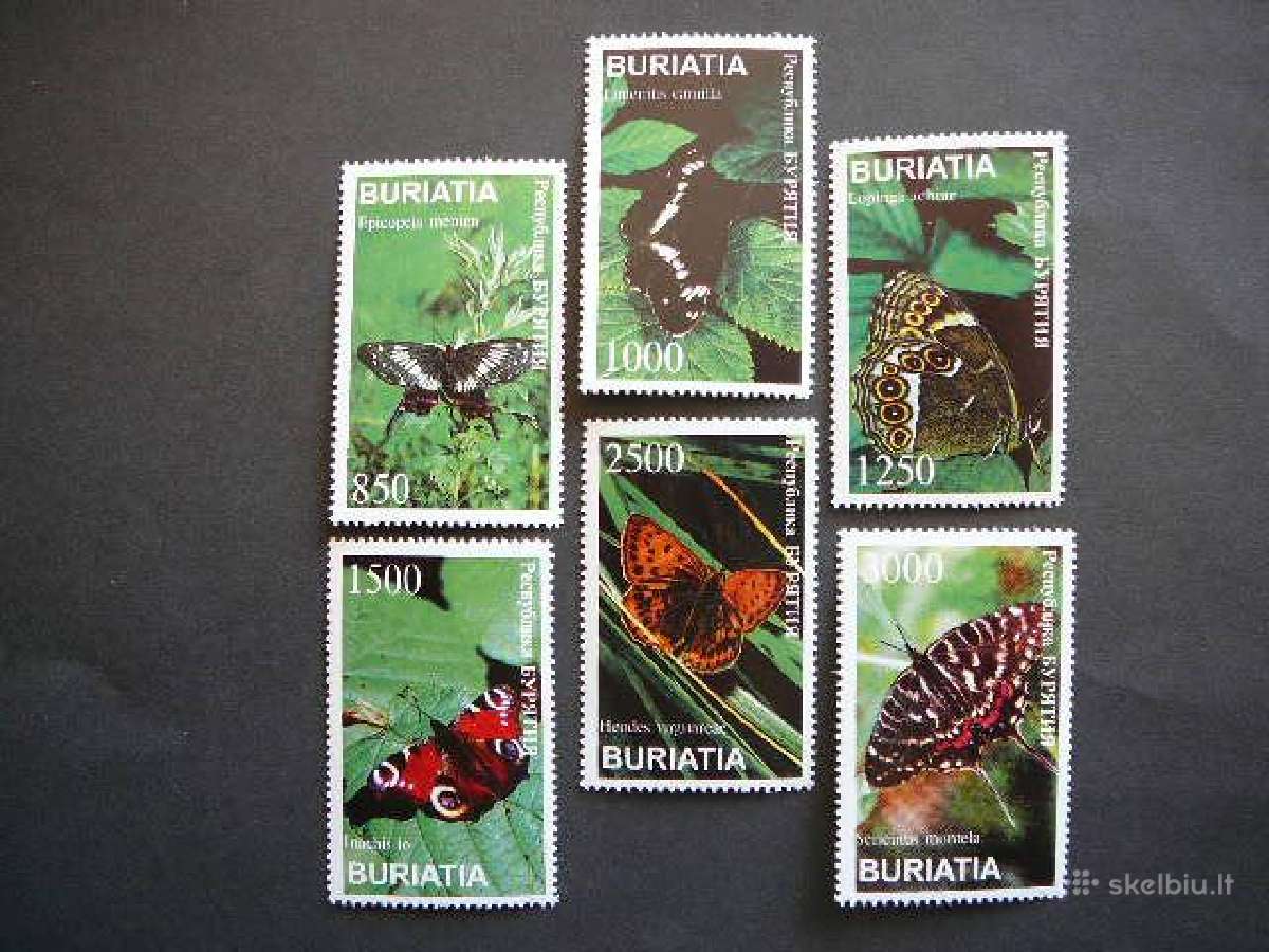 Drugeliai Buriatija (R) 2001 svarus brr17