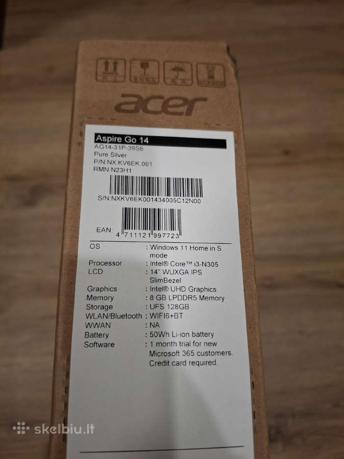 Acer Aspire Go 15, 3 Spin, Ag15-31p kompiuteris - nuotraukos Nr. 8