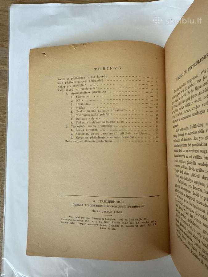 Kova su piktžolėmis 1947 m. - nuotraukos Nr. 2