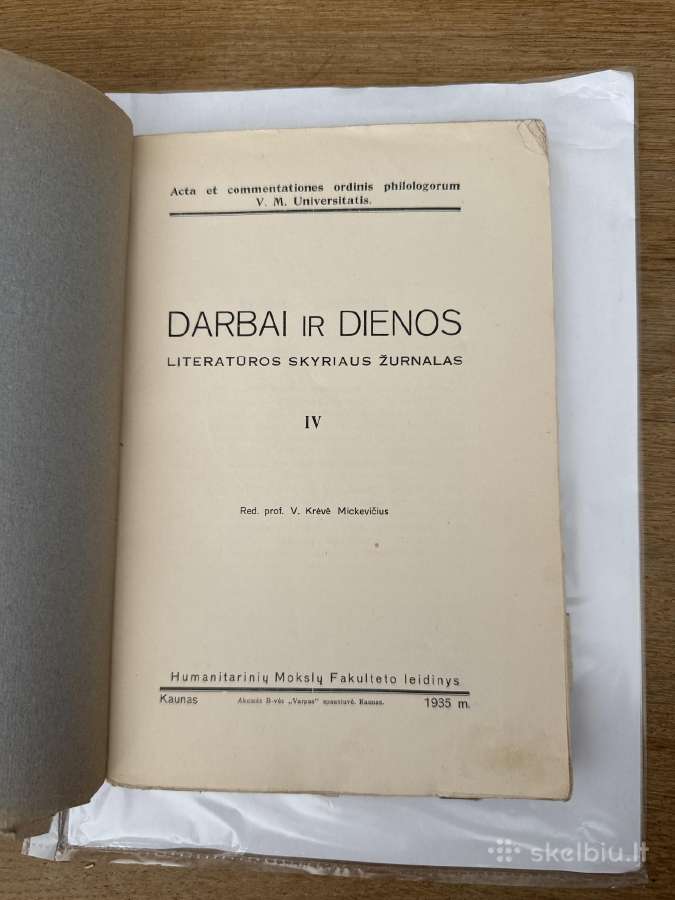 Darbai ir dienos Iv 1935 m. - nuotraukos Nr. 2