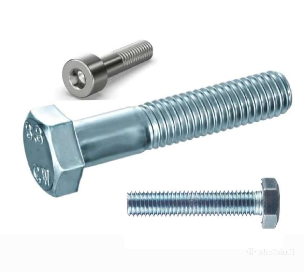 Varžtai nauji pigiai 60, 80 bei 100mm ilgio nauji