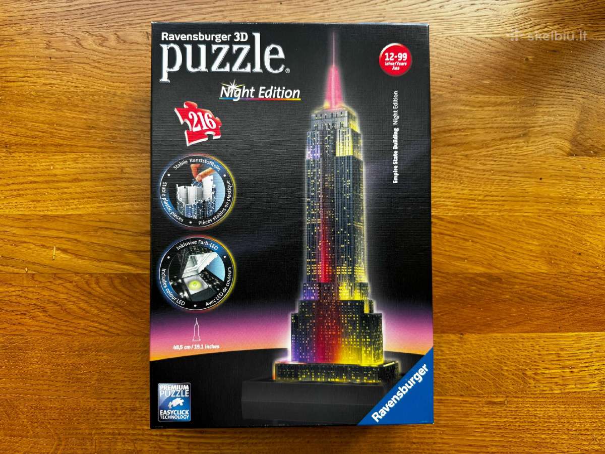 Empire State pastato 3D šviečianti dėlionė - nuotraukos Nr. 2