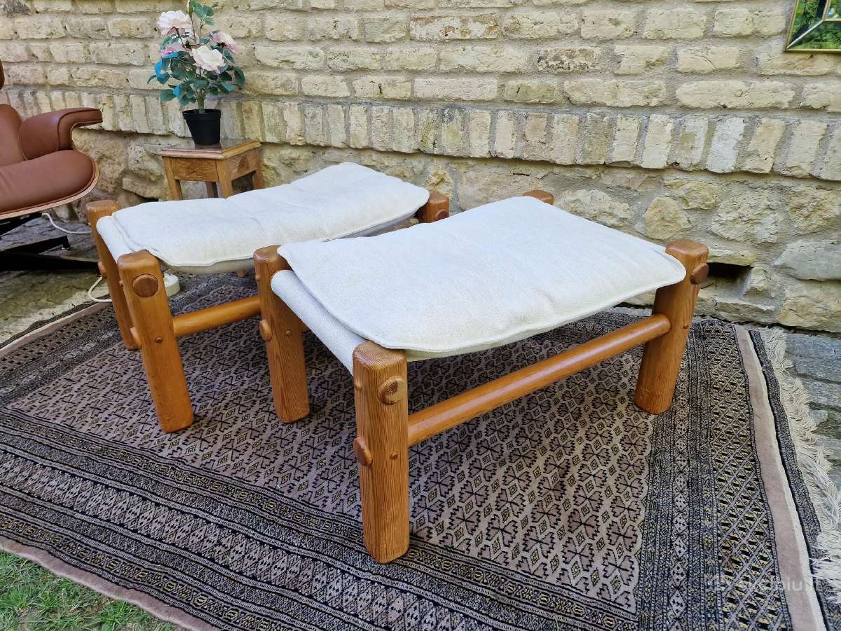 Vintažiniai skandinaviški pufai - nuotraukos Nr. 3