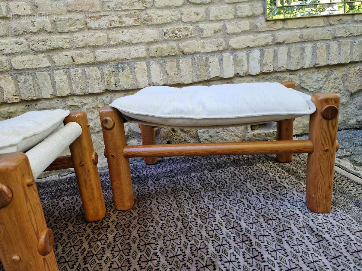 Vintažiniai skandinaviški pufai - nuotraukos Nr. 7