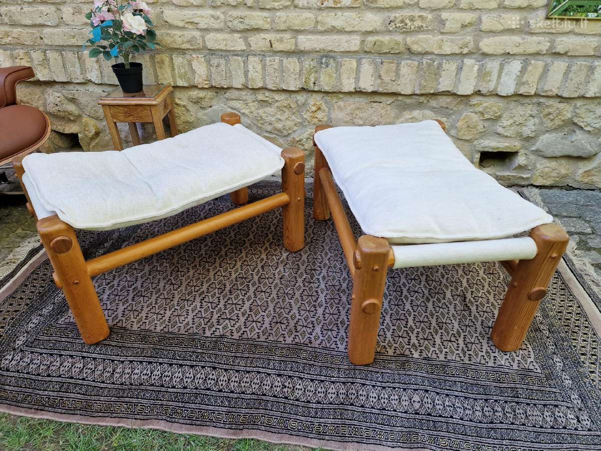 Vintažiniai skandinaviški pufai - nuotraukos Nr. 17