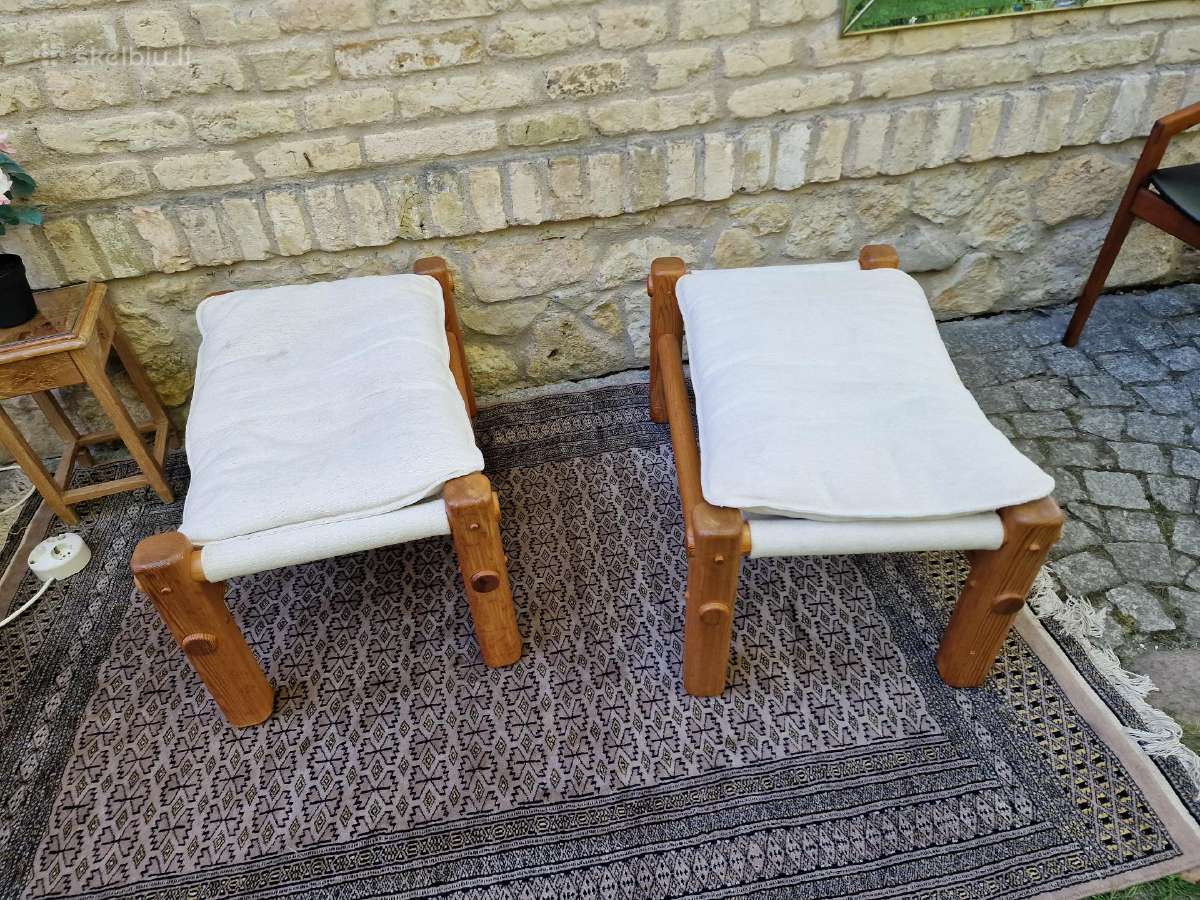 Vintažiniai skandinaviški pufai - nuotraukos Nr. 21