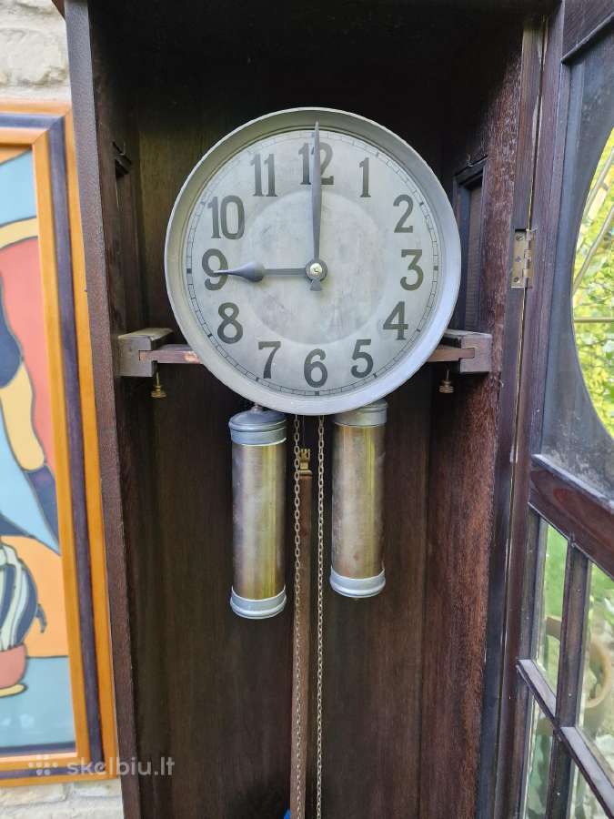Vintažinis Art Deco grindinis laikrodis - nuotraukos Nr. 18