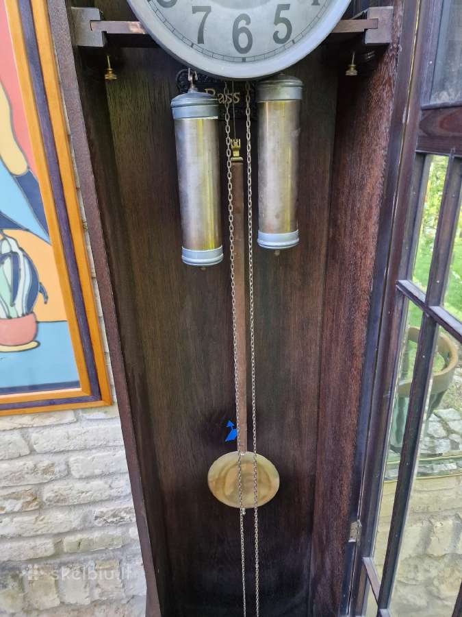 Vintažinis Art Deco grindinis laikrodis - nuotraukos Nr. 19