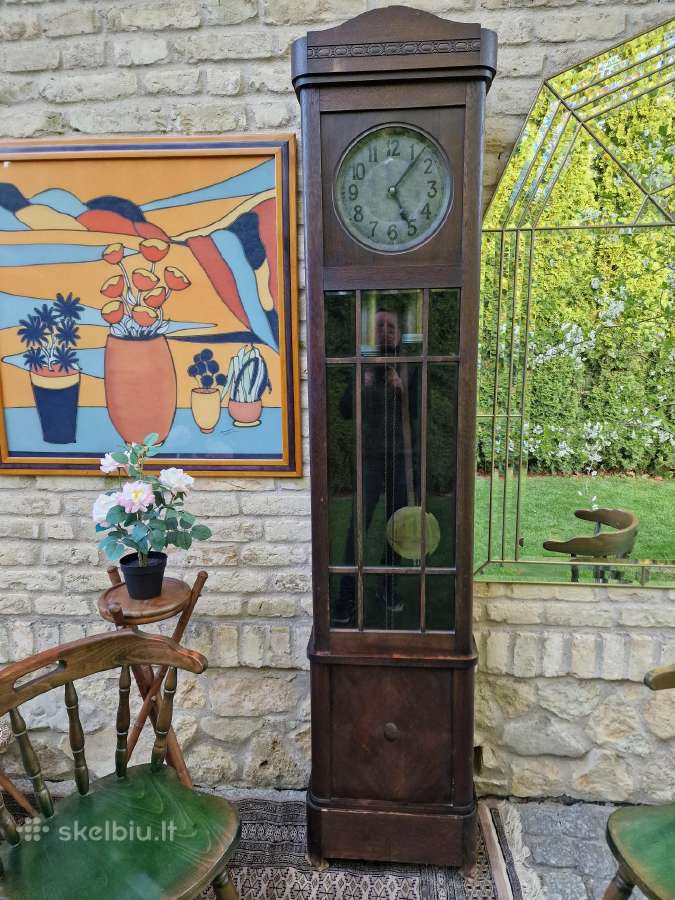 Vintažinis Art Deco grindinis laikrodis - nuotraukos Nr. 24