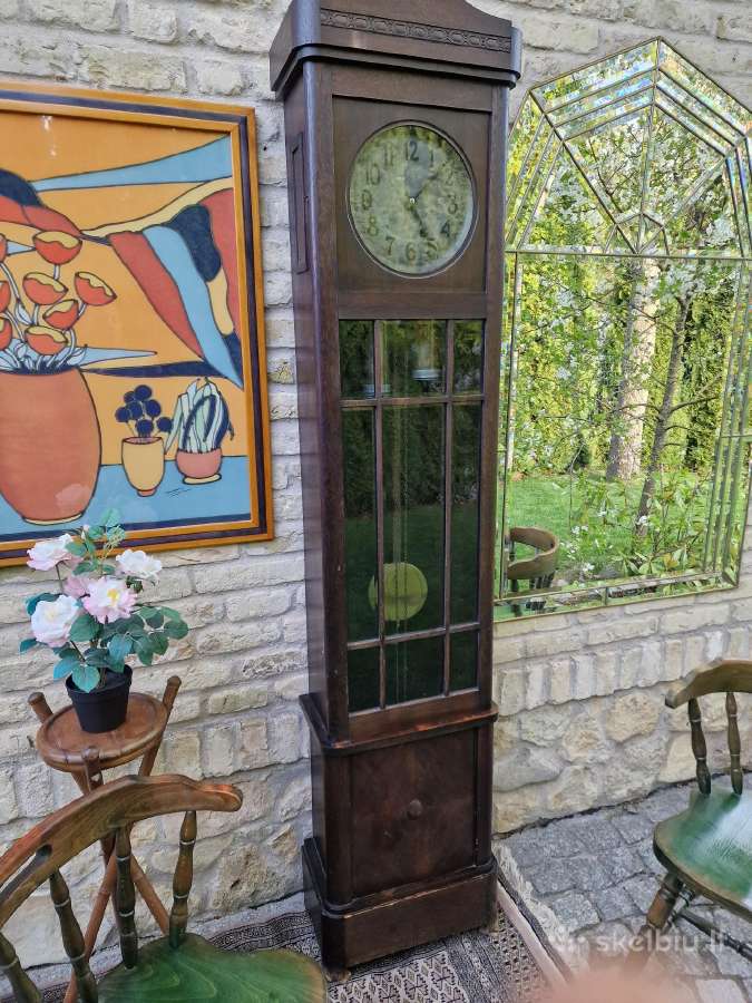 Vintažinis Art Deco grindinis laikrodis - nuotraukos Nr. 28