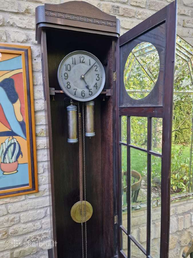 Vintažinis Art Deco grindinis laikrodis - nuotraukos Nr. 32