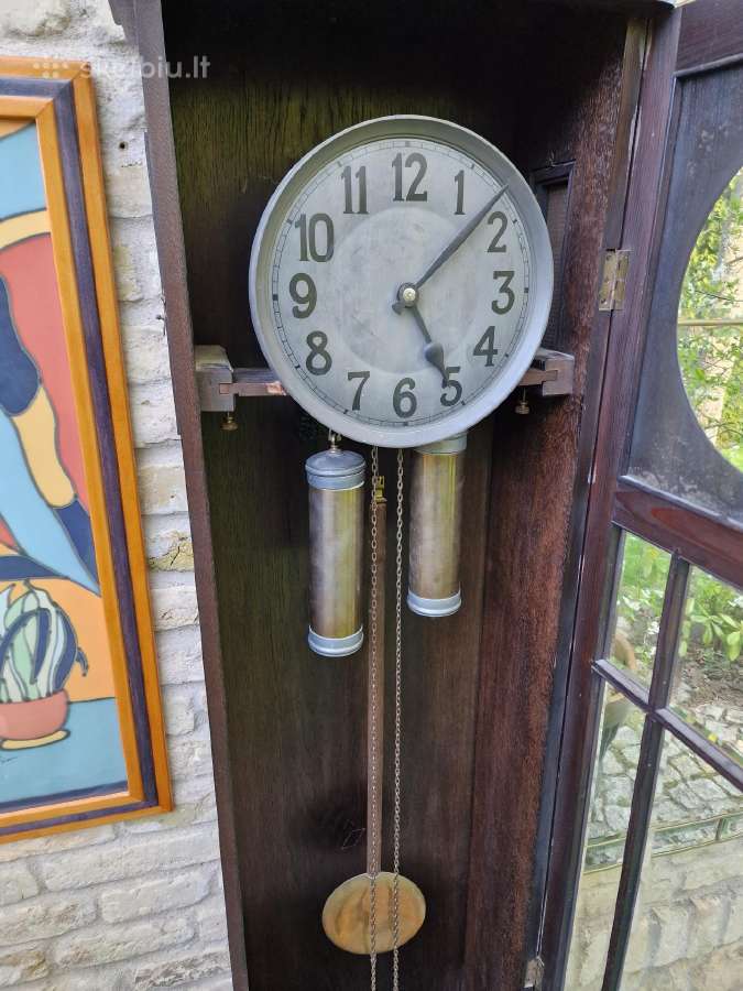 Vintažinis Art Deco grindinis laikrodis - nuotraukos Nr. 33