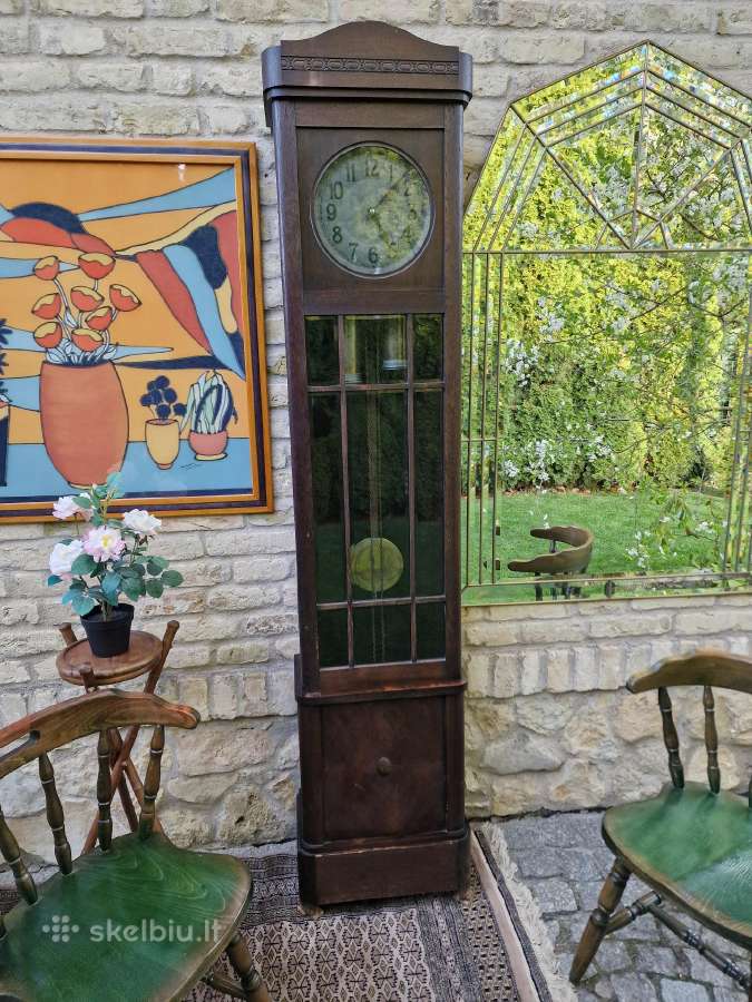 Vintažinis Art Deco grindinis laikrodis - nuotraukos Nr. 38