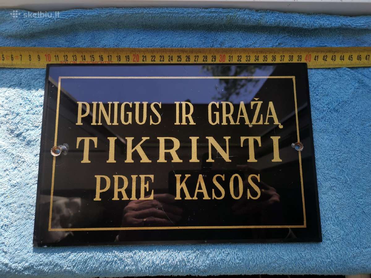 Sovietmečio laikų stiklinė lentelė - nuotraukos Nr. 2
