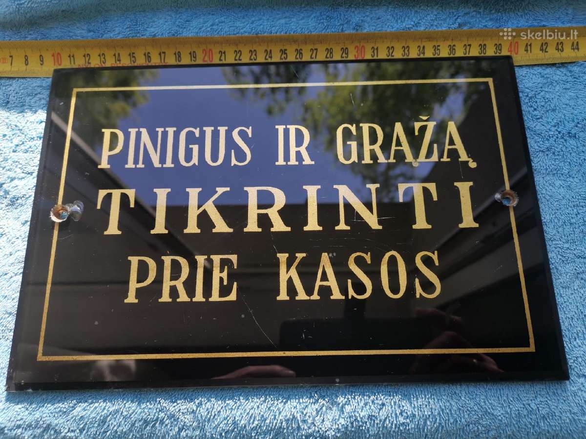 Sovietmečio laikų stiklinė lentelė - nuotraukos Nr. 3