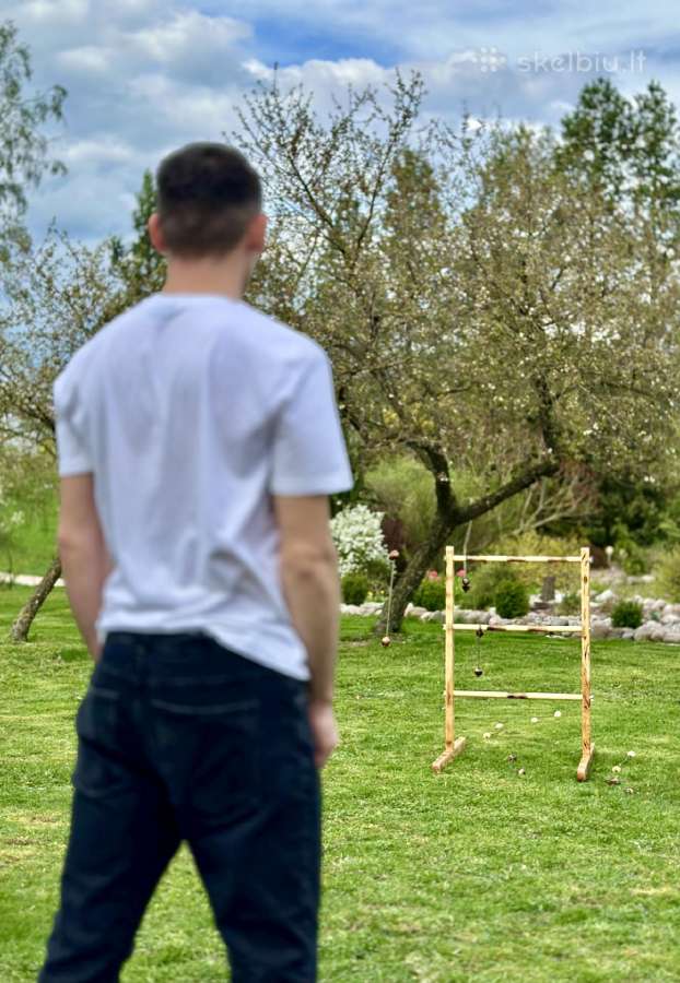 Lauko žaidimų Cornhole,golfo kopėtėlių,jenga nuoma - nuotraukos Nr. 7