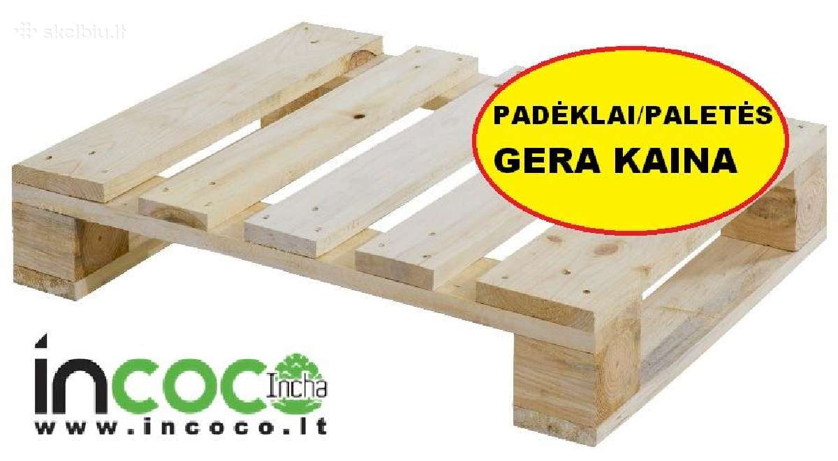 Padėklai/paletės 600x800 nauji/naudoti